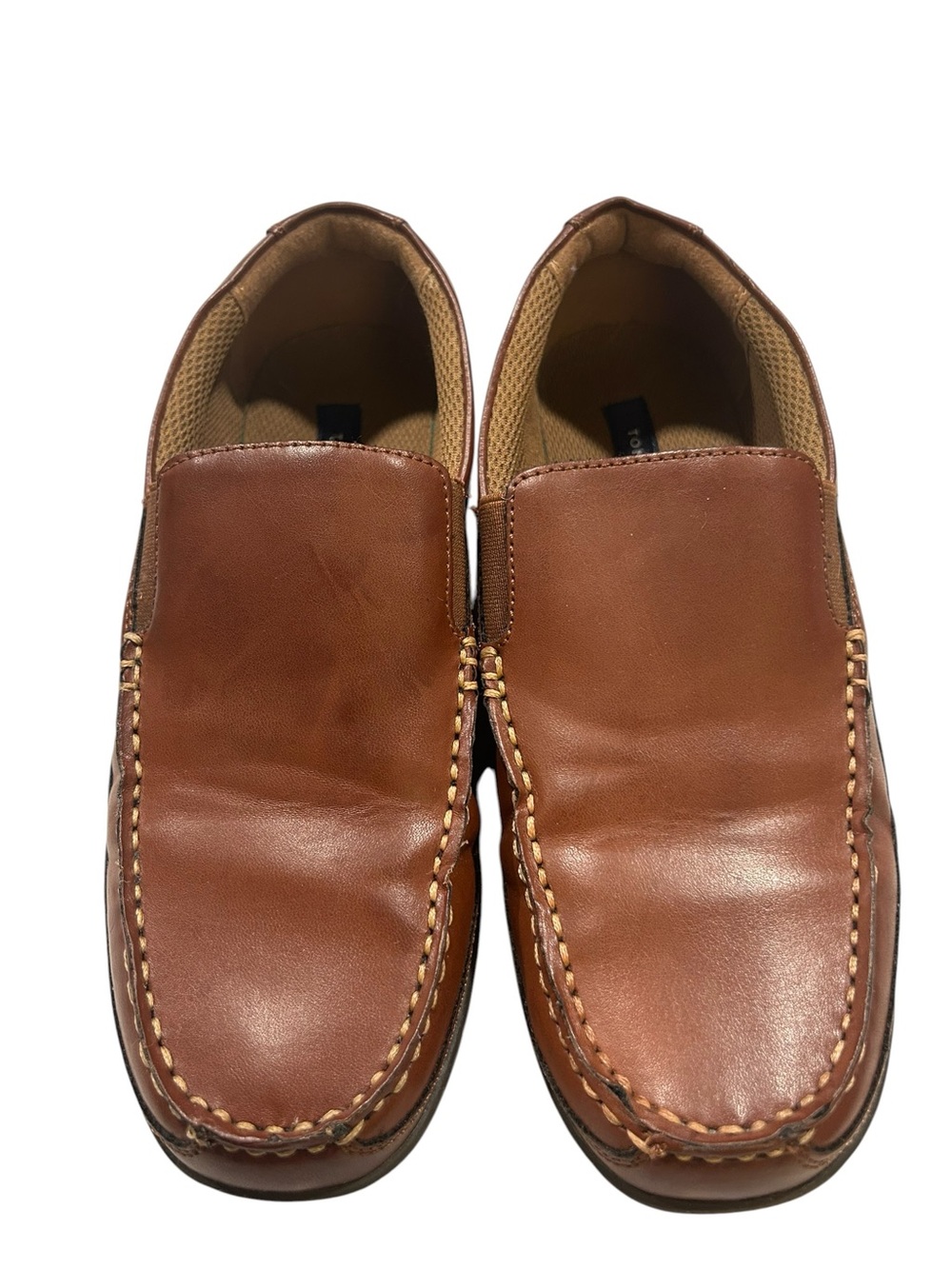 Tommy Hilfiger Kerry Men's Brown Slip-On Leather Loafers -NEW